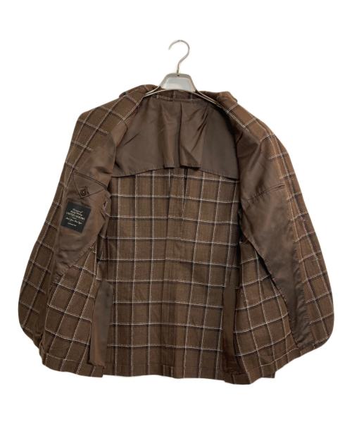 UNITED ARROWS TOKYO（ユナイテッドアローズトウキョウ）UNITED ARROWS TOKYO (ユナイテッドアローズトウキョウ) UDET ブラウン ウィンドウペン 3B コンフォート ブラウン サイズ:50の古着・服飾アイテム