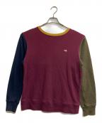 THE NORTHFACE PURPLELABELザ・ノースフェイス パープルレーベル）の古着「Crew Neck Panel Sweat」｜ボルドー