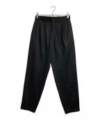 Repose Wear WHITE MOUNTAINEERINGホワイトマウンテ二アニング）の古着「別注 JERSEY TUCK EASY TAPARED PANTS」｜ブラック