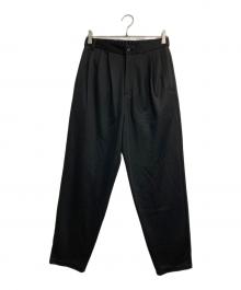 Repose Wear WHITE MOUNTAINEERING（ホワイトマウンテ二アニング）の古着「別注 JERSEY TUCK EASY TAPARED PANTS」｜ブラック