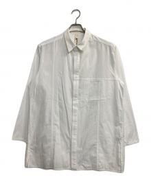 GROUND Y（グラウンドワイ）の古着「24SS COTTON COLLAR SHIRT/コットンロングシャツ」｜ホワイト