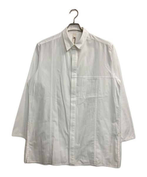 GROUND Y（グラウンドワイ）GROUND Y (グラウンドワイ) 24SS COTTON COLLAR SHIRT/コットンロングシャツ ホワイト サイズ:3の古着・服飾アイテム