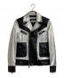 DSQUARED2（ディースクエアード）の古着「ラムスキン・カウハイドコンビバイカラーバイカージャケット」｜ブラック×シルバー