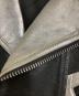 中古・古着 DSQUARED2 (ディースクエアード) ラムスキン・カウハイドコンビバイカラーバイカージャケット ブラック×シルバー サイズ:42：20000円
