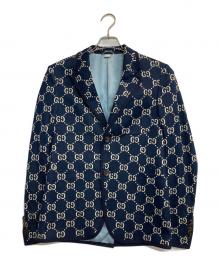 GUCCI（グッチ）の古着「GGジャカードジャケット」｜ネイビー