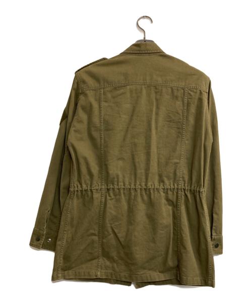 Saint Laurent Paris（サンローランパリ）Saint Laurent Paris (サンローランパリ) M-65タイプコットンリネン ミリタリーシャツジャケット オリーブ サイズ:42の古着・服飾アイテム