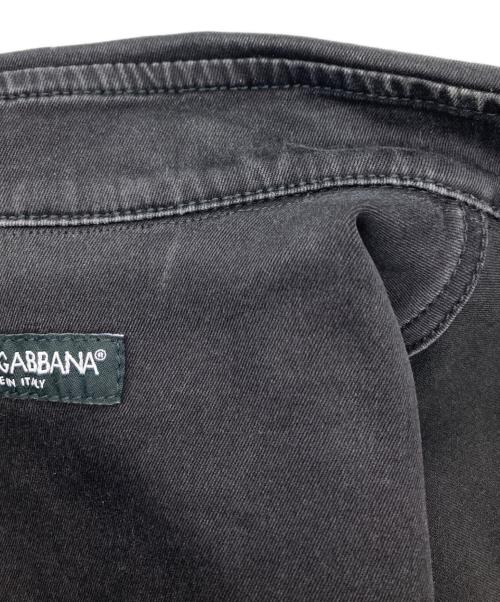 DOLCE & GABBANA（ドルチェ＆ガッバーナ）DOLCE & GABBANA (ドルチェ＆ガッバーナ) レースヨークストレッチデニムウエスタンシャツ ブラック サイズ:37の古着・服飾アイテム