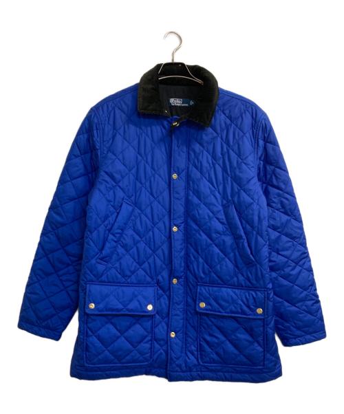 POLO RALPH LAUREN（ポロ・ラルフローレン）POLO RALPH LAUREN (ポロ・ラルフローレン) 襟コーデュロイキルティングコート ブルー×ブラック サイズ:Ｍの古着・服飾アイテム
