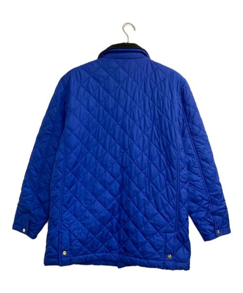 POLO RALPH LAUREN（ポロ・ラルフローレン）POLO RALPH LAUREN (ポロ・ラルフローレン) 襟コーデュロイキルティングコート ブルー×ブラック サイズ:Ｍの古着・服飾アイテム