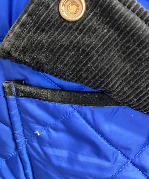 POLO RALPH LAUREN（ポロ・ラルフローレン）POLO RALPH LAUREN (ポロ・ラルフローレン) 襟コーデュロイキルティングコート ブルー×ブラック サイズ:Ｍの古着・服飾アイテム