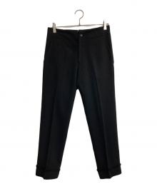 Yohji Yamamoto FEMME（ヨウジヤマモトファム）の古着「ウールアルパカスラックス」｜ブラック