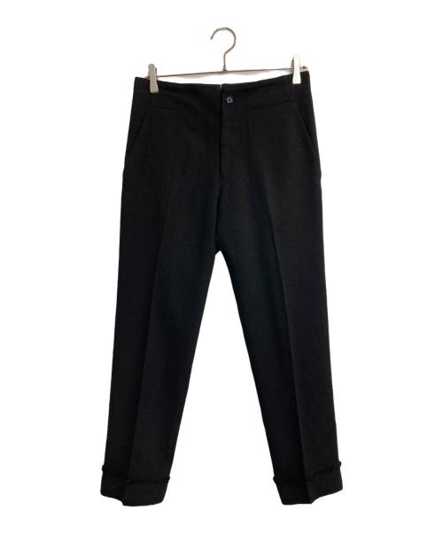 Yohji Yamamoto FEMME（ヨウジヤマモトファム）YOHJI YAMAMOTO femme (ヨウジヤマモトファム) ウールアルパカスラックス ブラック サイズ:1の古着・服飾アイテム