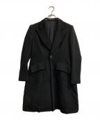 Yohji Yamamoto FEMMEヨウジヤマモトファム）の古着「ウールアルパカチェスターコート」｜ブラック