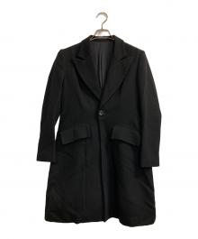 Yohji Yamamoto FEMME（ヨウジヤマモトファム）の古着「ウールアルパカチェスターコート」｜ブラック