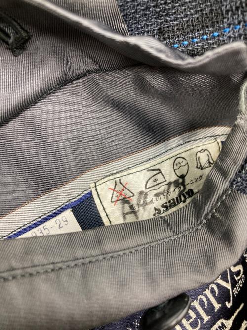 Burberry's（バーバリーズ）Burberry's (バーバリーズ) サマーウールジャケット ブルー×グレー サイズ:165-93-85　ＡＢの古着・服飾アイテム