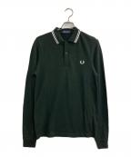 FRED PERRYフレッドペリー）の古着「Ls Twin Tipped Shirt」｜グリーン