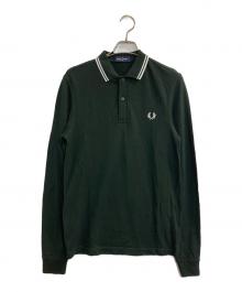FRED PERRY（フレッドペリー）の古着「Ls Twin Tipped Shirt」｜グリーン