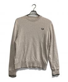 FRED PERRY（フレッドペリー）の古着「Crew Neck Sweatshirt/クルーネックスウェット」｜ベージュ