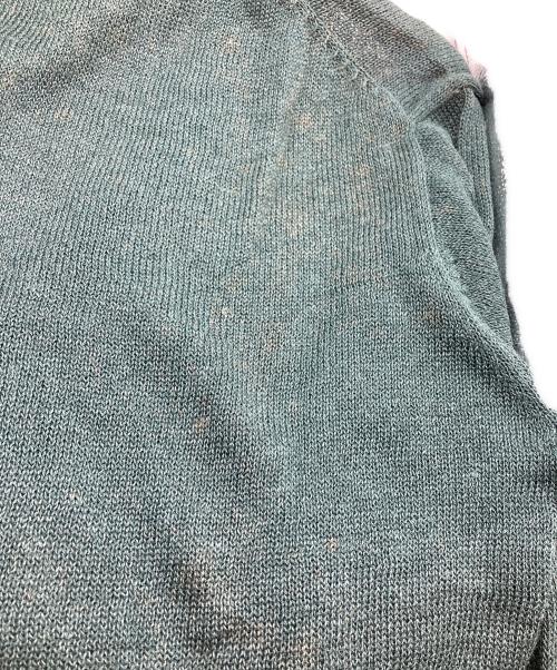 Burberry's（バーバリーズ）Burberry's (バーバリーズ) リネンブレンドニットカーディガン グリーン サイズ:Ｌの古着・服飾アイテム