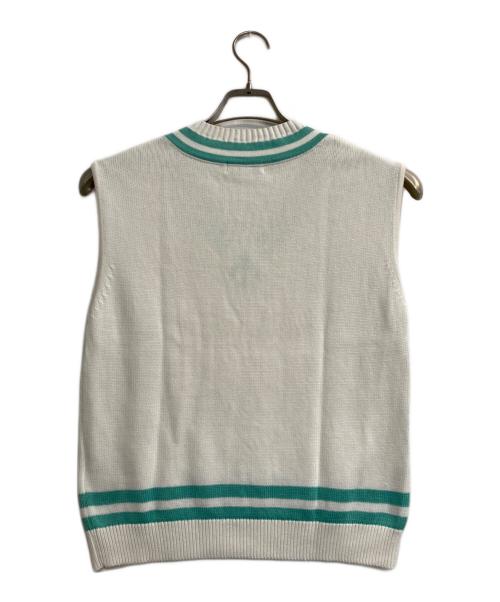 Sporty & Rich（スポーティーアンドリッチ）Sporty & Rich (スポーティーアンドリッチ) ケーブルニットベスト ホワイト サイズ:Ｓの古着・服飾アイテム