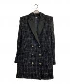 BOSSボス）の古着「tweed mini dress/ツイードミニドレス」｜ブラック