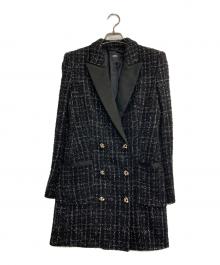 BOSS（ボス）の古着「tweed mini dress/ツイードミニドレス」｜ブラック