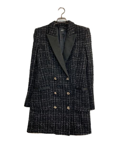 BOSS（ボス）BOSS (ボス) tweed mini dress/ツイードミニドレス ブラック サイズ:記載なし(実寸サイズ参考)の古着・服飾アイテム
