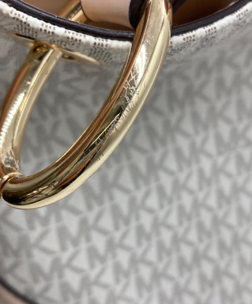 MICHAEL KORS（マイケルコース）MICHAEL KORS (マイケルコース) ニコル ラージ ショルダー トート ホワイトの古着・服飾アイテム