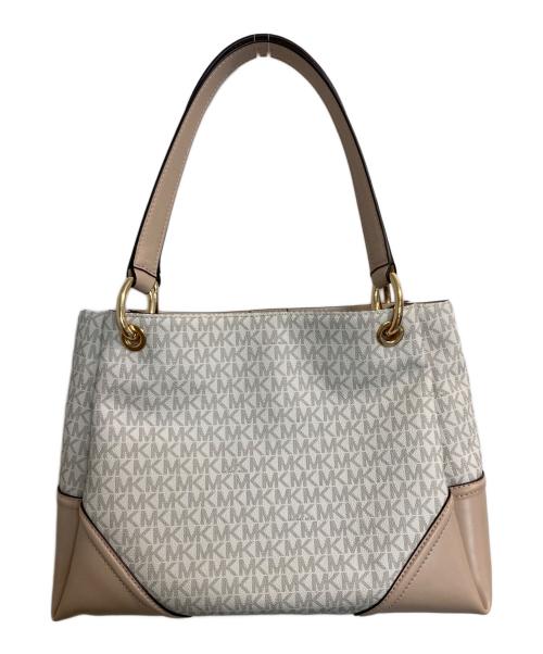 MICHAEL KORS（マイケルコース）MICHAEL KORS (マイケルコース) ニコル ラージ ショルダー トート ホワイトの古着・服飾アイテム