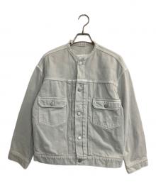 L'ATELIER DENIM D'IENA（ラトリエ デニム ディエナ）の古着「カットオフデニムトラッカージャケット」｜グレー
