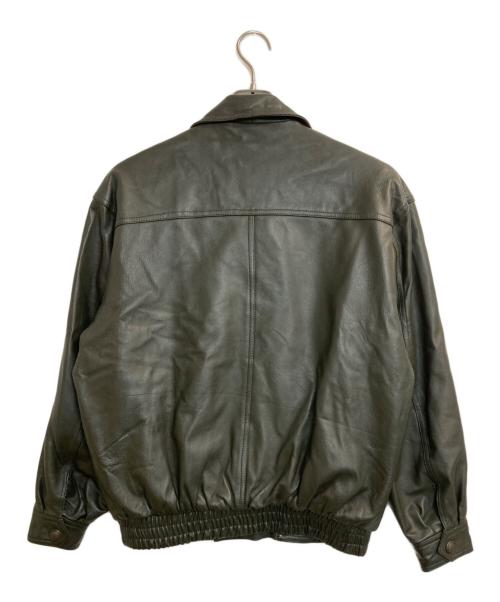 D'HOMME A HOMME（ドムアオム）D'HOMME A HOMME (ドムアオム) ラムレザージャケット グリーン サイズ:Ｌの古着・服飾アイテム