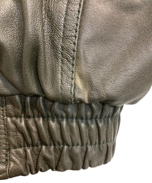 D'HOMME A HOMME（ドムアオム）D'HOMME A HOMME (ドムアオム) ラムレザージャケット グリーン サイズ:Ｌの古着・服飾アイテム