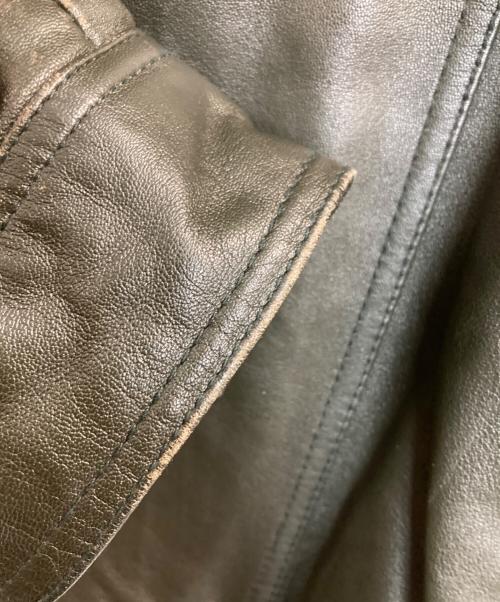 D'HOMME A HOMME（ドムアオム）D'HOMME A HOMME (ドムアオム) ラムレザージャケット グリーン サイズ:Ｌの古着・服飾アイテム
