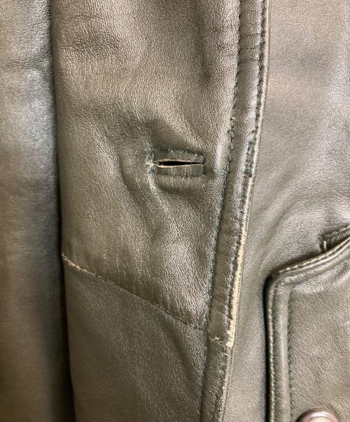 D'HOMME A HOMME（ドムアオム）D'HOMME A HOMME (ドムアオム) ラムレザージャケット グリーン サイズ:Ｌの古着・服飾アイテム