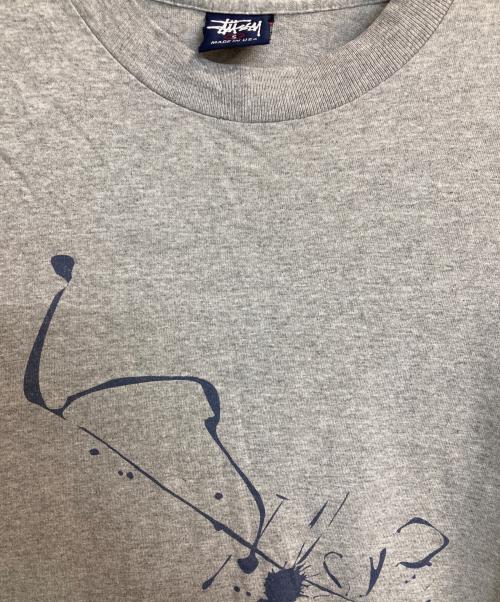 stussy（ステューシー）stussy (ステューシー) WTAPS (ダブルタップス) DRIP TECHNIQUE T-Shirt グレー サイズ:Ｓの古着・服飾アイテム