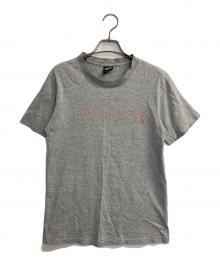 stussy（ステューシー）の古着「ステッチロゴTシャツ」｜グレー×オレンジ