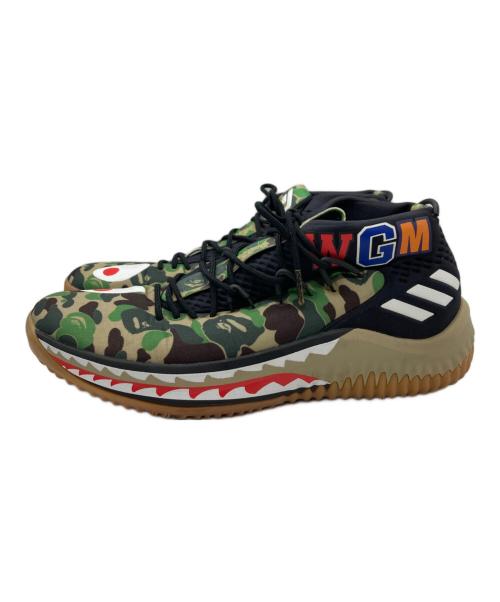 A BATHING APE（アベイシングエイプ）A BATHING APE (アベイシングエイプ) adidas (アディダス) DAME4 カーキ サイズ:US9の古着・服飾アイテム