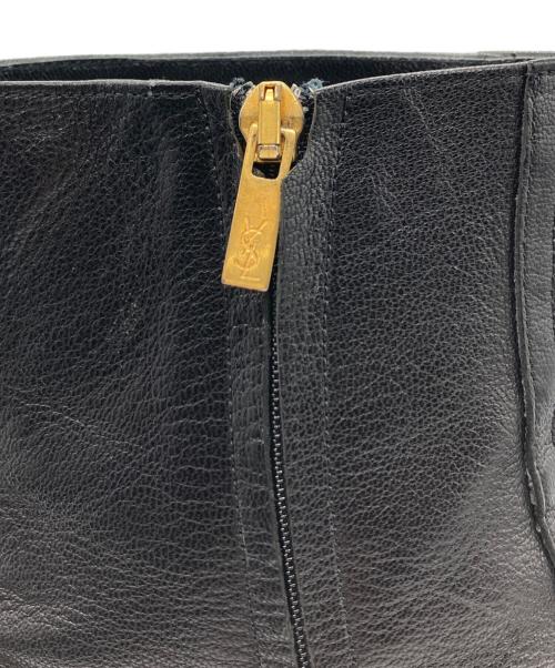 Yves Saint Laurent（イヴサンローラン）Yves Saint Laurent (イヴサンローラン) スクエアトゥブーツ ブラック サイズ:44の古着・服飾アイテム