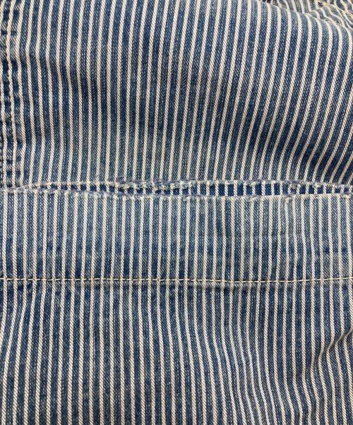 POLO RALPH LAUREN（ポロ・ラルフローレン）POLO RALPH LAUREN (ポロ・ラルフローレン) USED加工 ヒッコリーペインターパンツ ブルー×ホワイト サイズ:33/22の古着・服飾アイテム
