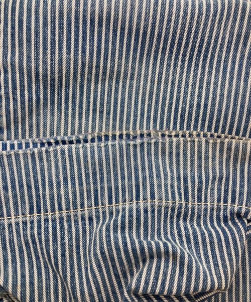 POLO RALPH LAUREN（ポロ・ラルフローレン）POLO RALPH LAUREN (ポロ・ラルフローレン) USED加工 ヒッコリーペインターパンツ ブルー×ホワイト サイズ:33/22の古着・服飾アイテム