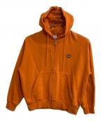 KEBOZケボズ）の古着「BB SMALL WAPPEN SWEAT FULL ZIP HOODIE」｜オレンジ