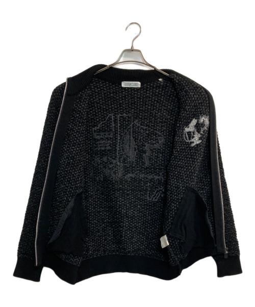 GREENCLUBS（グリーンクラブ）GREENCLUBS (グリーンクラブ) 90s スヌーピージップアップニット ブラック サイズ:4の古着・服飾アイテム