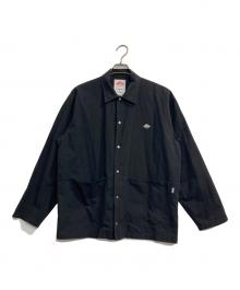 DANTON（ダントン）の古着「コットンリネンカバーオールシャツ」｜ネイビー