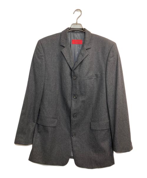 HUGO BOSS（ヒューゴ ボス）HUGO BOSS (ヒューゴ ボス) ウールテーラードジャケット グレー サイズ:記載なし(実寸サイズ参考)の古着・服飾アイテム