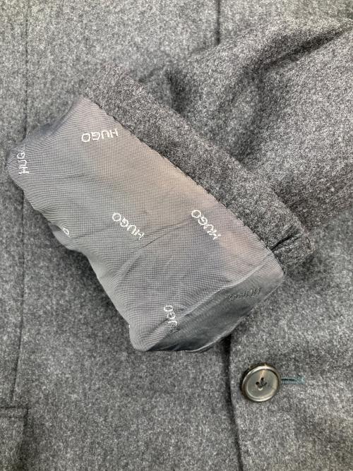 HUGO BOSS（ヒューゴ ボス）HUGO BOSS (ヒューゴ ボス) ウールテーラードジャケット グレー サイズ:記載なし(実寸サイズ参考)の古着・服飾アイテム