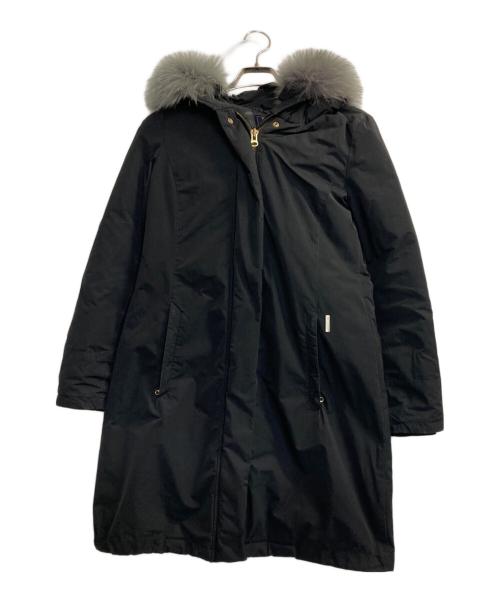 WOOLRICH（ウールリッチ）WOOLRICH (ウールリッチ) BOWBRIDGE COAT/ファー付ダウンコート ブラック サイズ:ＸＳの古着・服飾アイテム