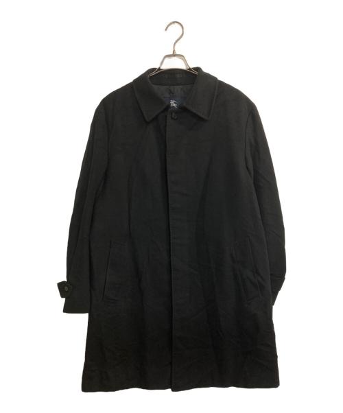 BURBERRY LONDON（バーバリーロンドン）BURBERRY LONDON (バーバリーロンドン) カシミヤシルクステンカラーコート ブラック サイズ:ＸＬの古着・服飾アイテム