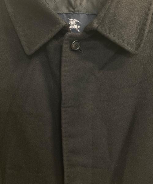 BURBERRY LONDON（バーバリーロンドン）BURBERRY LONDON (バーバリーロンドン) カシミヤシルクステンカラーコート ブラック サイズ:ＸＬの古着・服飾アイテム
