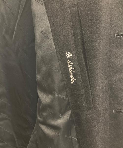 BURBERRY LONDON（バーバリーロンドン）BURBERRY LONDON (バーバリーロンドン) カシミヤシルクステンカラーコート ブラック サイズ:ＸＬの古着・服飾アイテム