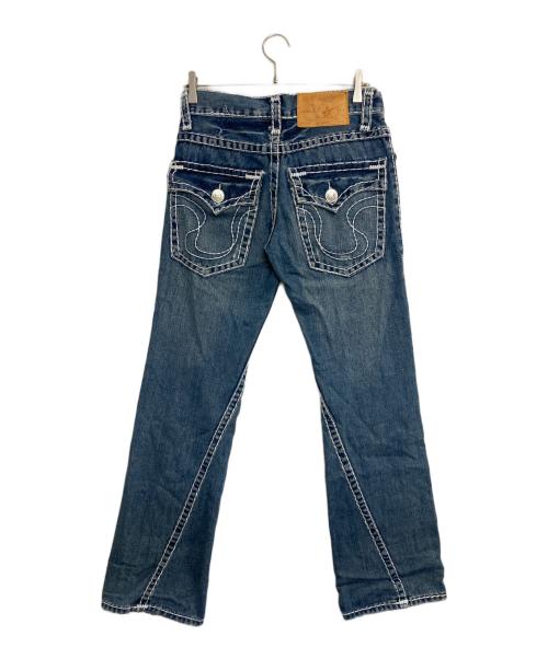 TRUE RELIGION（トゥルー レリジョン）TRUE RELIGION (トゥルー レリジョン) JOEY SUPER/ステッチデニムフレアパンツ インディゴ サイズ:30の古着・服飾アイテム